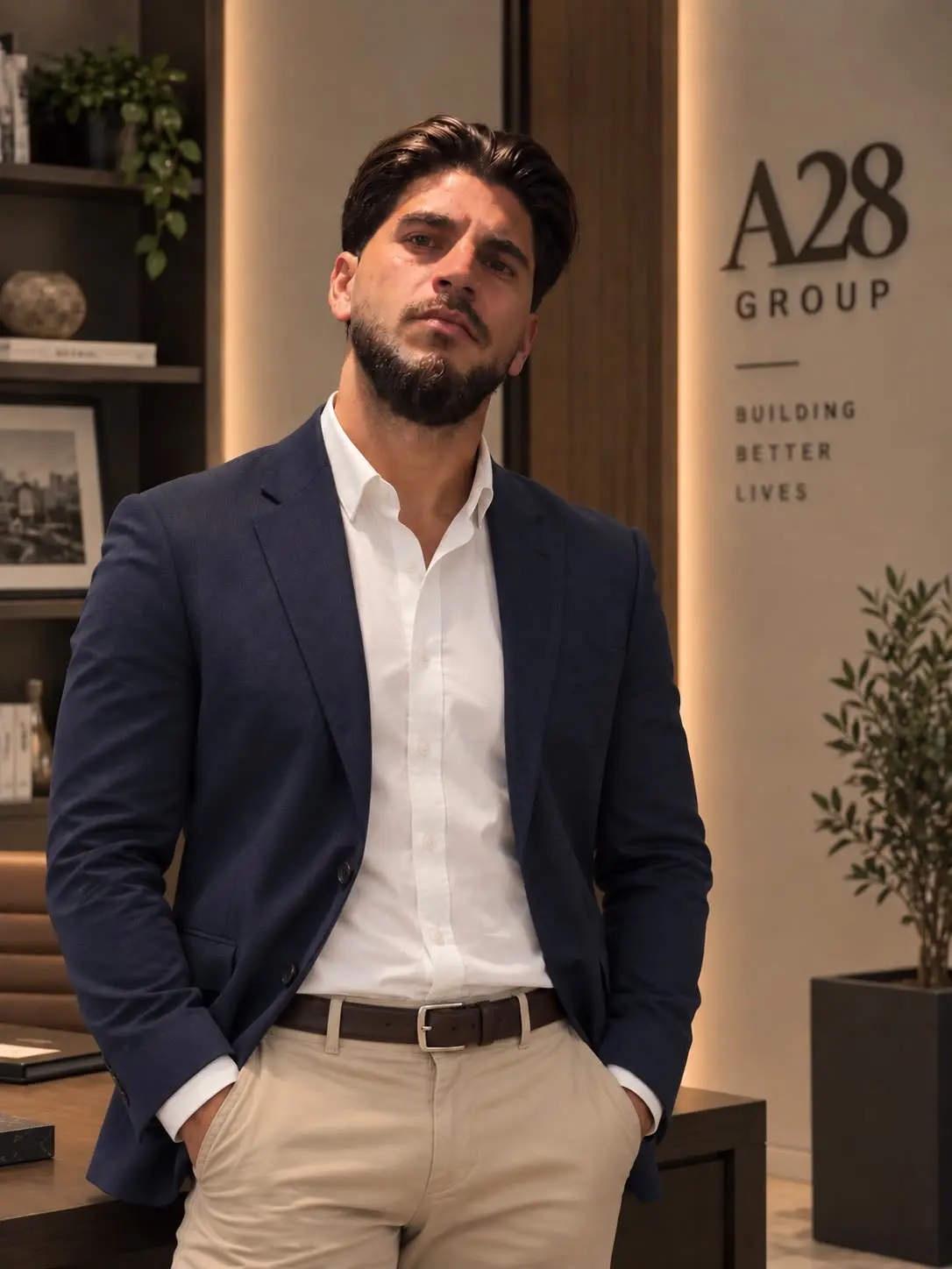 Saúl Ortiz Belgoffin muotokuva, A28 Groupin toimitusjohtaja